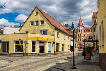Fototapeta na wymiar radeberg, deutschland - strasse in der altstadt