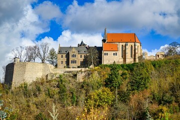 Fototapeta na wymiar A view of the castle in Mansfeld