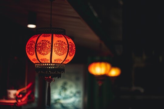 Chinese lantern at night