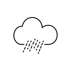Rain Icon. Raining vector cloud with rain