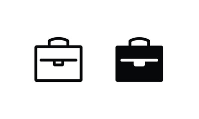 briefcase icon, Bag, portfolio, Office case, Diplomat, handbag, Suitcase business icons button, vector, sign, symbol, logo, illustration, editable stroke, flat design style isolaated on white
