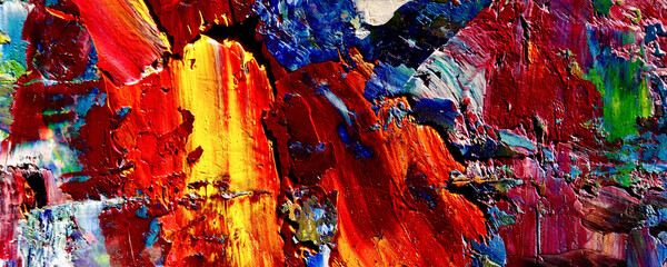 Colorful abstract background wallpaper. Modern motif visual art. Mixtures of oil paint. Trendy hand painting canvas. Wall decor and Wall art prints Idea. 3D Texture. Art object	