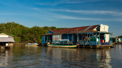 Obraz premium Lake Sap. Cambodia, Prek Toal - Tonle Sap Biosphere Reserve.