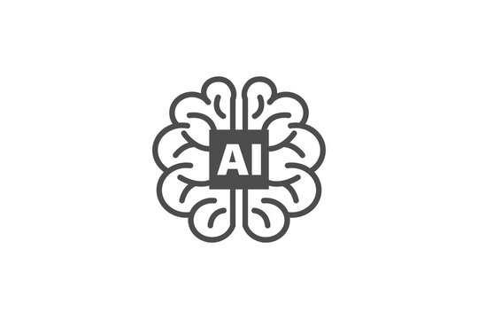 Artificial intelligence AI icon vector design