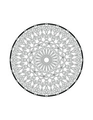 Mandala for adult or children's coloring book	