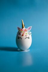 Easter eggs in the style of unicorns