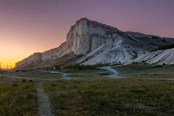 white rock in crimea after sunset © vadimborkin