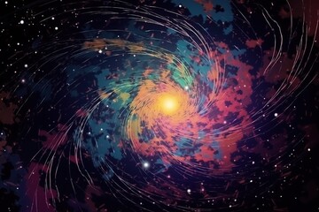 Fototapeta premium Cosmos Universe Phantom Galaxy Abstract cosmos background