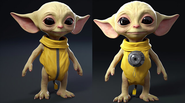 3d rendered illustration of a cartoon android
