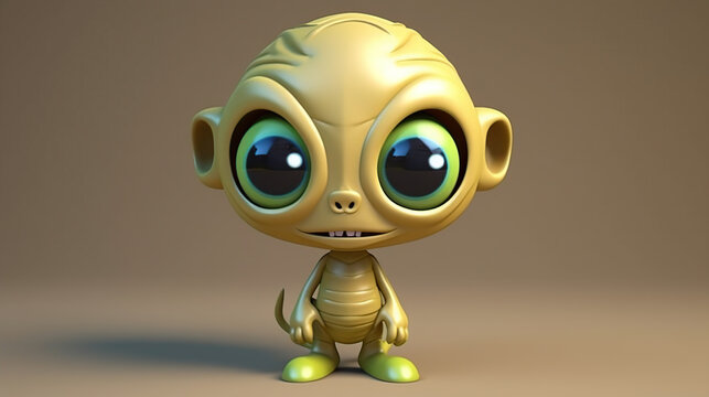 3d rendered illustration of a cartoon android