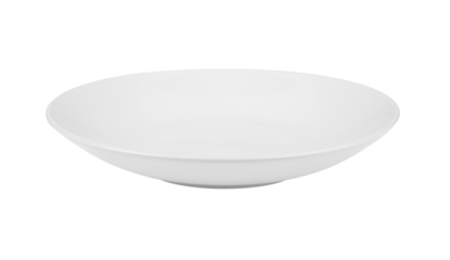 white ceramic plate on transparent png