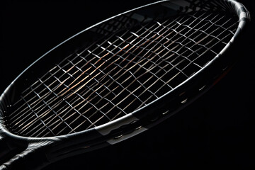 tennis racket on isolated background created with Generative AI technology