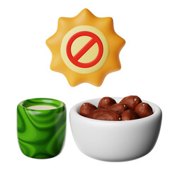 Ramadan Fasting 3d Icon Illustration