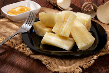 Cooked Manioc Esculenta (mandioca, Yuca, Brazilian Rice Paddy)