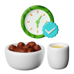 Ramadan Iftar 3d Icon Illustration