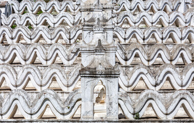 Mingun, Mandalay,Myanmar, November 16, 2016: The white pagoda of Hsinbyume is located near Mingun Pagoda,near Mandalay, Myanmar.