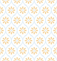 A seamless pattern with orange flowers