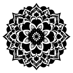 Floral Mandala Pattern Vector Black and White Design is a must-have for any self-respecting fashionista