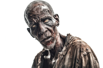 zombie in detailed view created with Generative AI technology