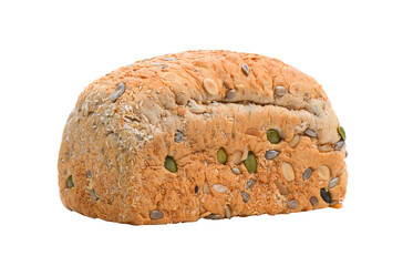 Whole wheat bread on transparent png