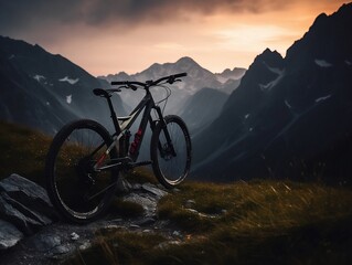 Fototapeta na wymiar Mit dem Fahrrad in den Bergen