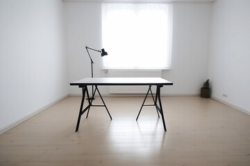 Empty Table in an Empty Room for Product Editing