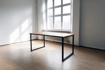 Fototapeta premium Empty Table in an Empty Room for Product Editing