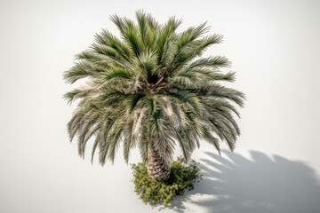 palm tree on clean background created with Generative AI technology