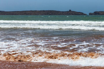 View of the Atlantic ocean coast near Essaouira. Morocco.