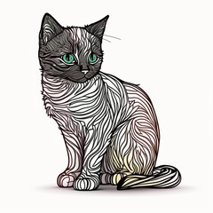 Cute and colorful monster. AI generated.