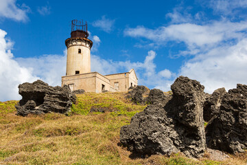 Fototapeta na wymiar Lighthouse ruin on Ile aux Fouquets, Mauritius