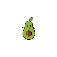 design vector cute avocado,