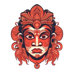 Artistic illustration of a tribe face by generative ai