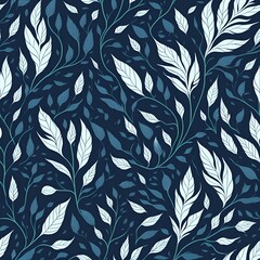Fototapeta premium centered, artwork of floral pattern graphic design, flat illustration of floral leaves highly detailed clean, vector image, photorealistic masterpiece
