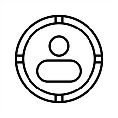 Target audience icon concept design stock illustration, on white background.