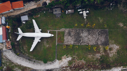 Old plane used as tourist attraction in Bali Indonesia