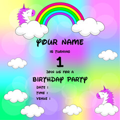 Birthday invitation card design 