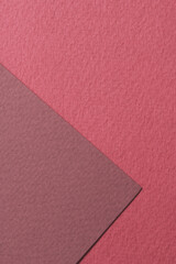 Rough kraft paper background, paper texture different shades of red. Mockup with copy space for text