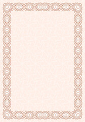 Vector frame with floral ornament