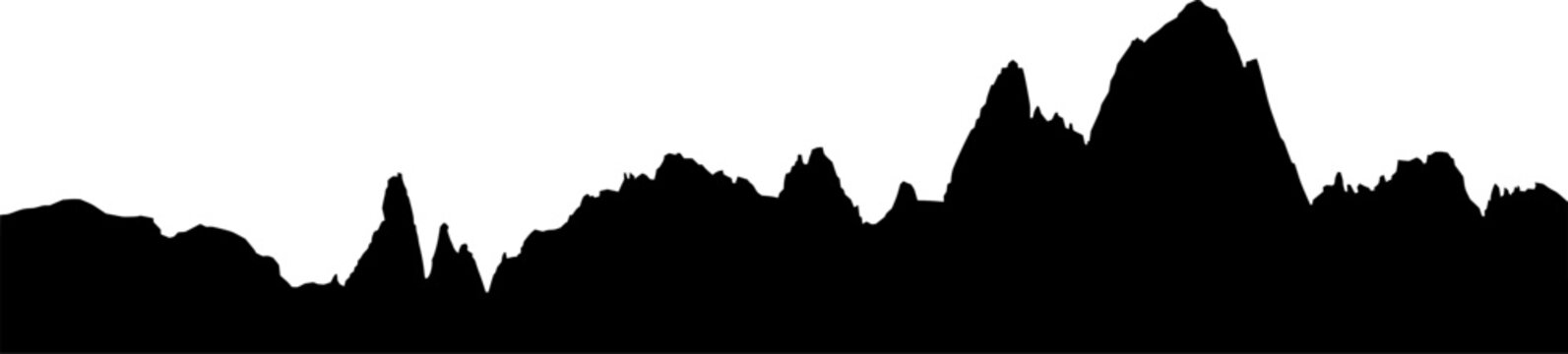 Fitz Roy and Cerro Torre silhouette Argentina vector