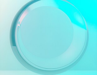 3D digital illustration of a blue fragile glass sphere