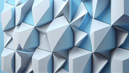 Beautiful futuristic Geometric Blue White background Ai generated image