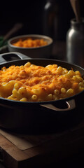 Mac and cheese. Delicious and hot mac and cheese. 