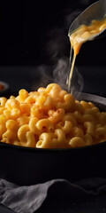 Mac and cheese. Delicious and hot mac and cheese. 