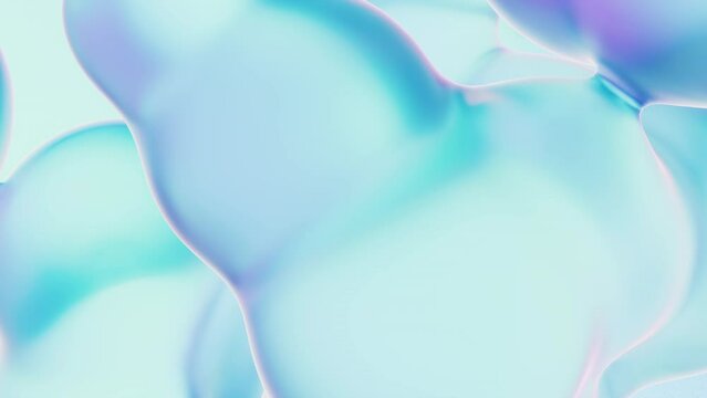 Transparent gradient bubbles, 3d rendering.