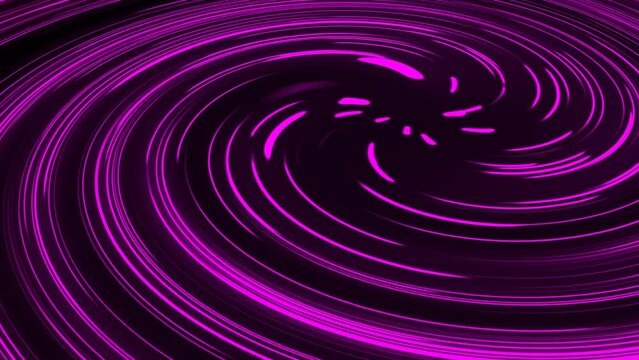 3d abstract futuristic neon background with pink glowing animated lines, ultra violet light speed swirl, 4k video graphics