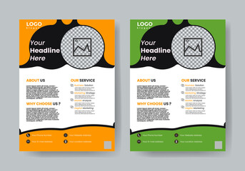 corporate Business A4 vector flyer design for company promotion.poster or brochure cover layout and advertising. New Modern Flyer template
