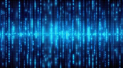 Obraz premium Blue Digital cyberspace and digital data network connections concept. digital abstract background. Generative AI