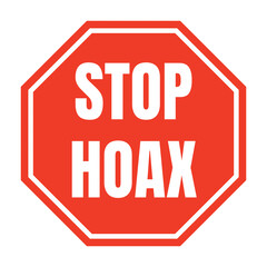 Stop hoax symbol icon 