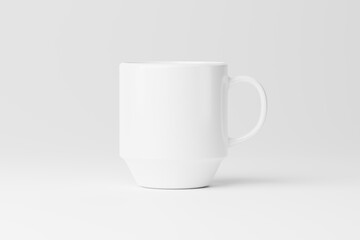 Ceramic Mug Cup For Coffee Tea White Blank 3D rendering Mockup